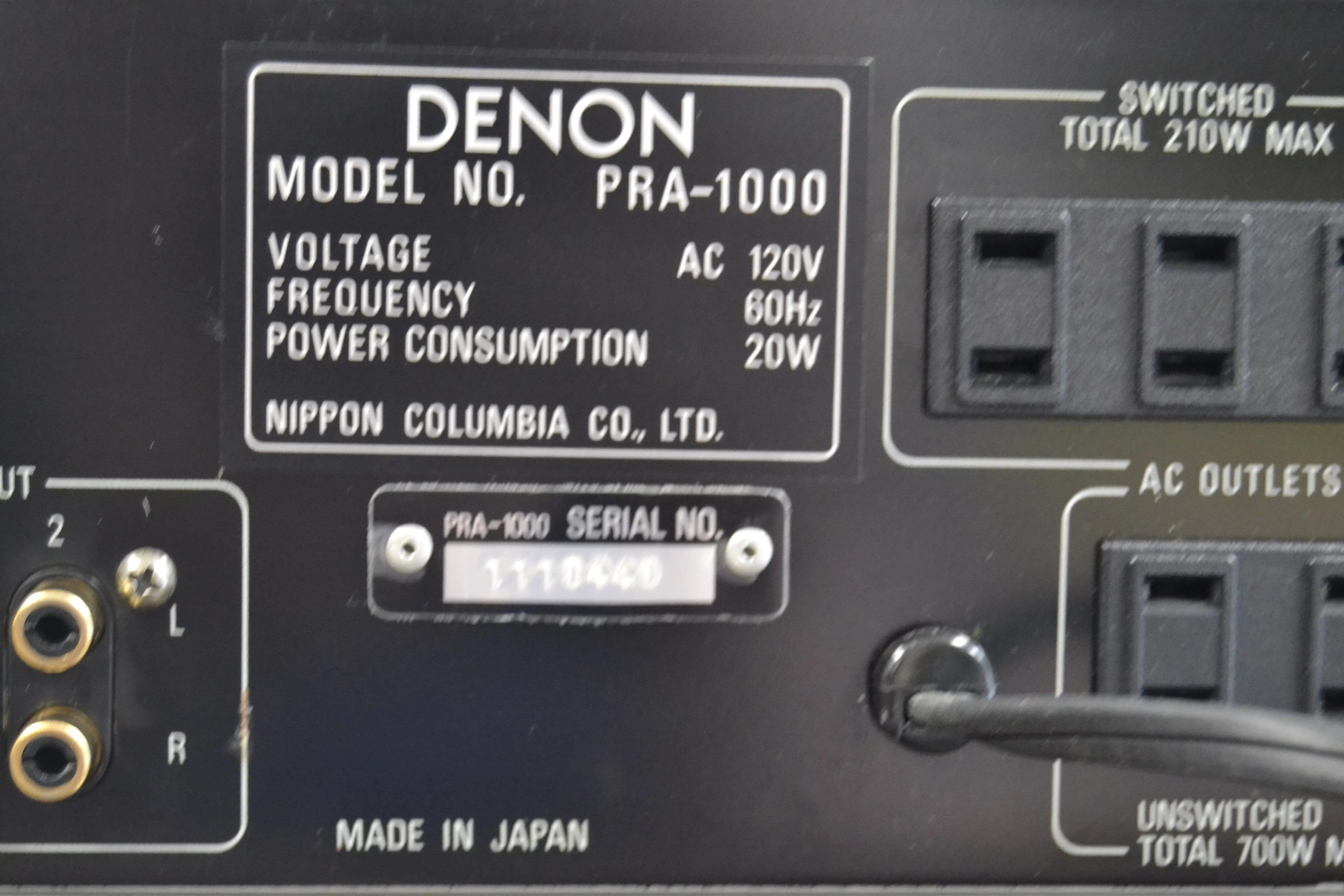 Denon Combo - PRA-1000 Preamplifier - POA-1500 Power Amplifier 150W RMS - Image 16