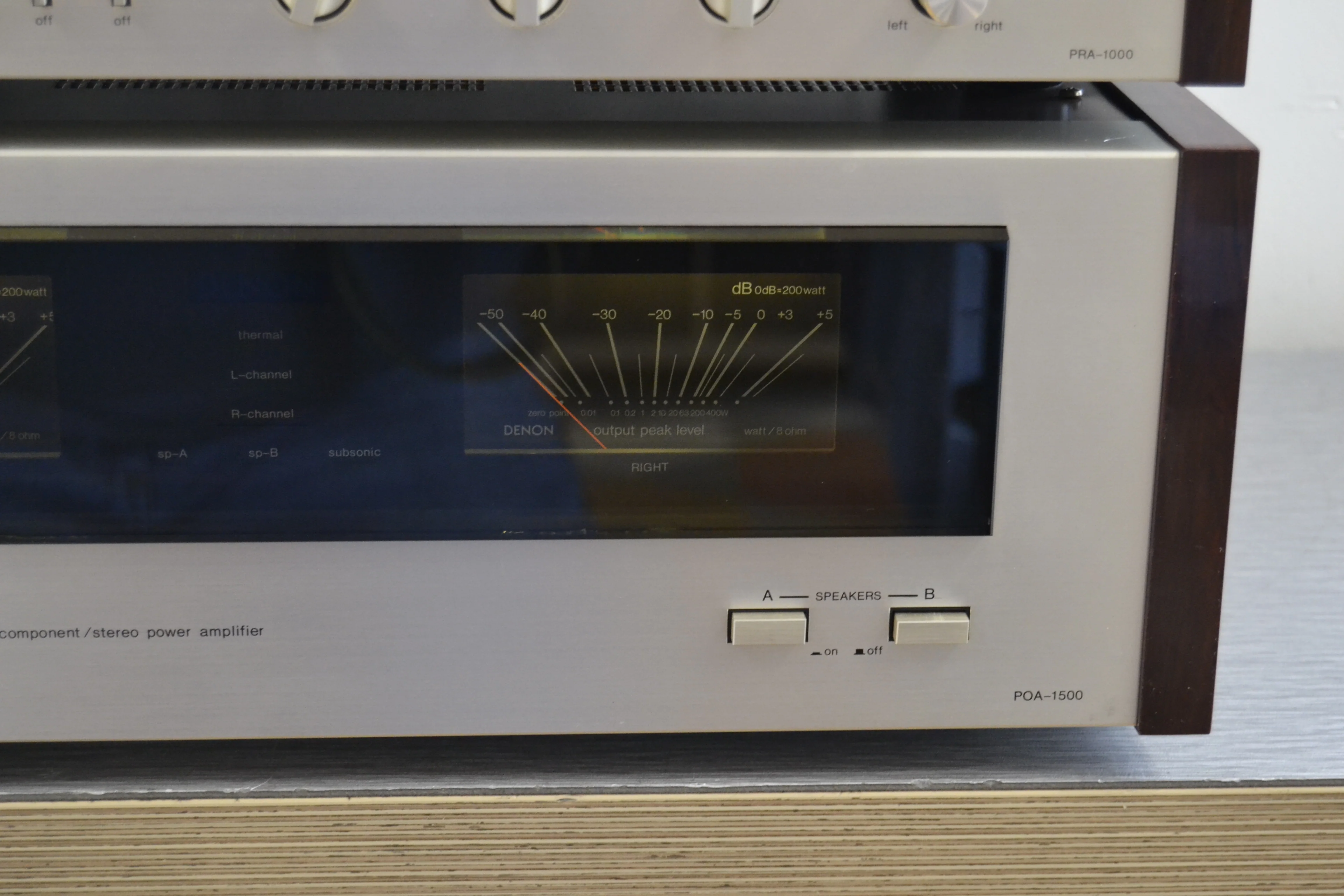 Denon Combo - PRA-1000 Preamplifier - POA-1500 Power Amplifier 150W RMS - Image 8