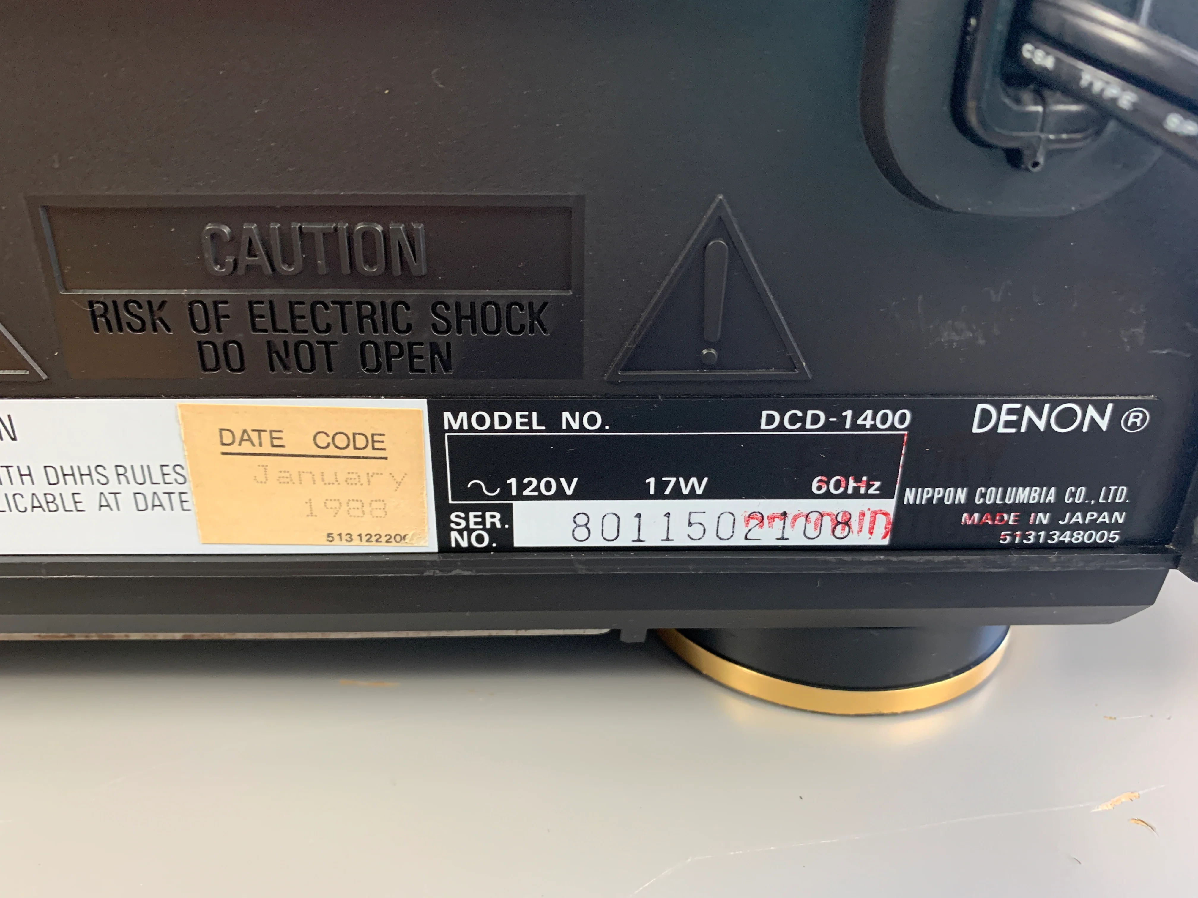 Denon DCD-1400 Single CD Player - Image 15