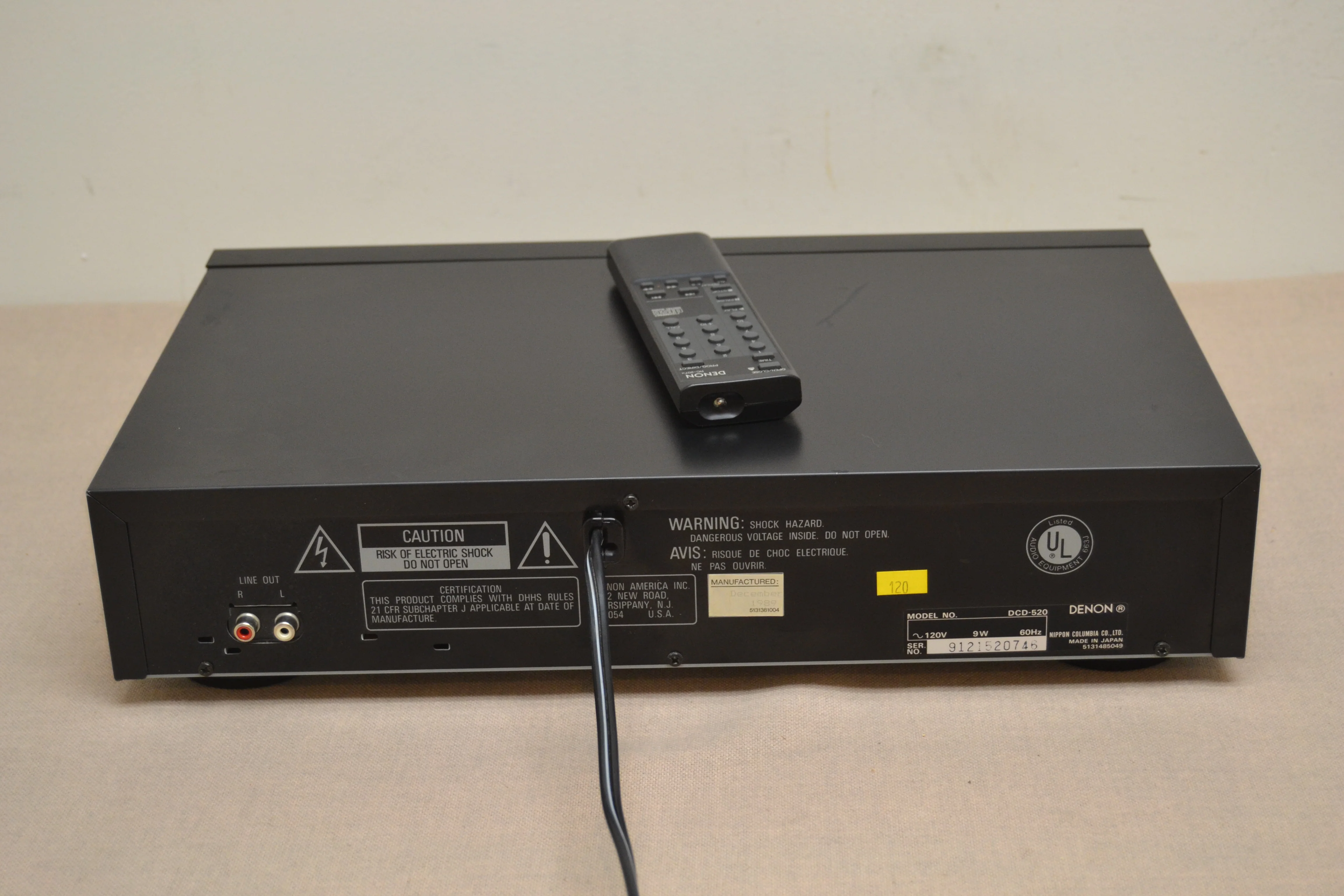 Denon DCD-520 Single CD Player * Remote Control * Fully Serviced * New Belts - Image 10