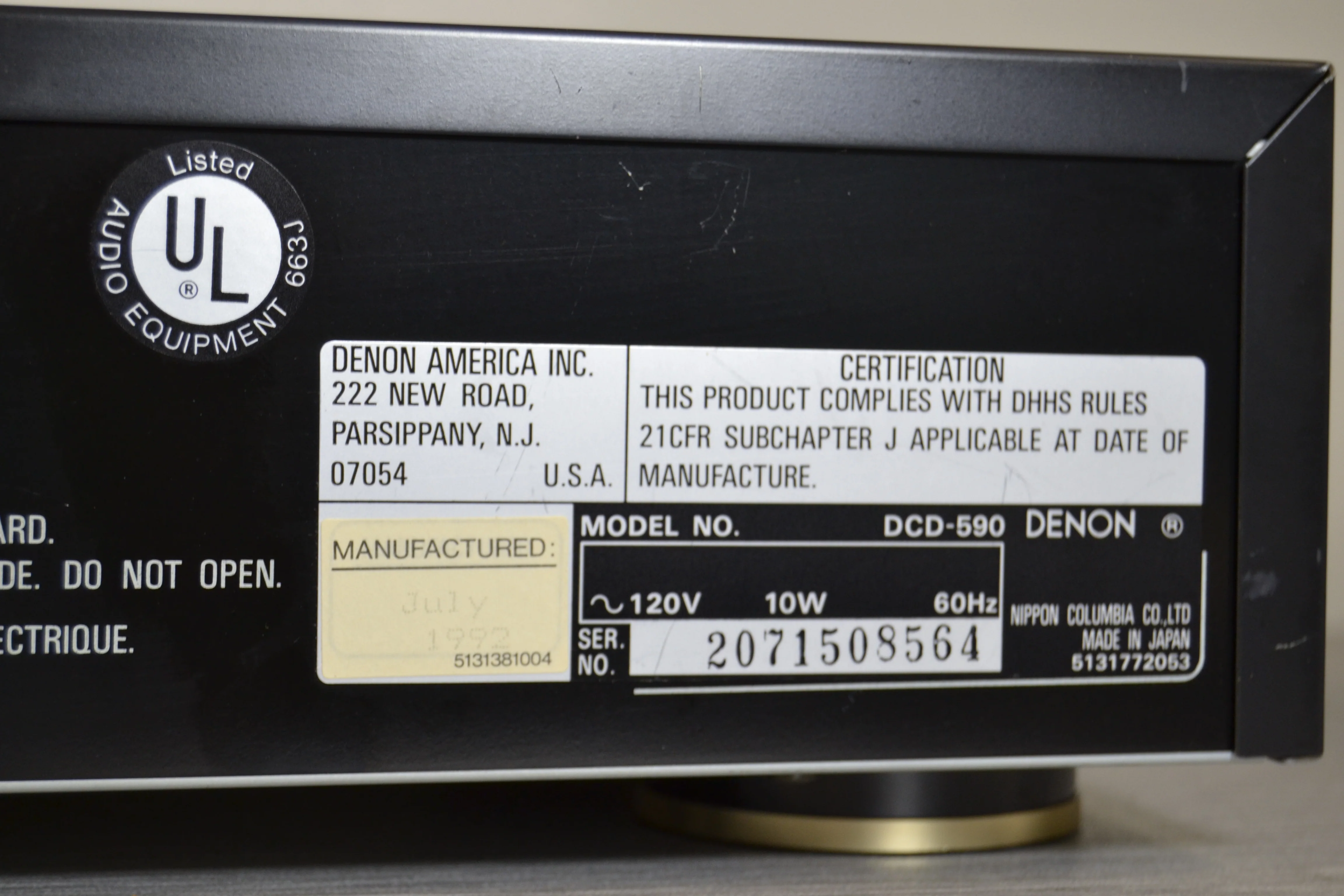 Denon DCD-590 Single Cd Player * Remote Control - Image 13