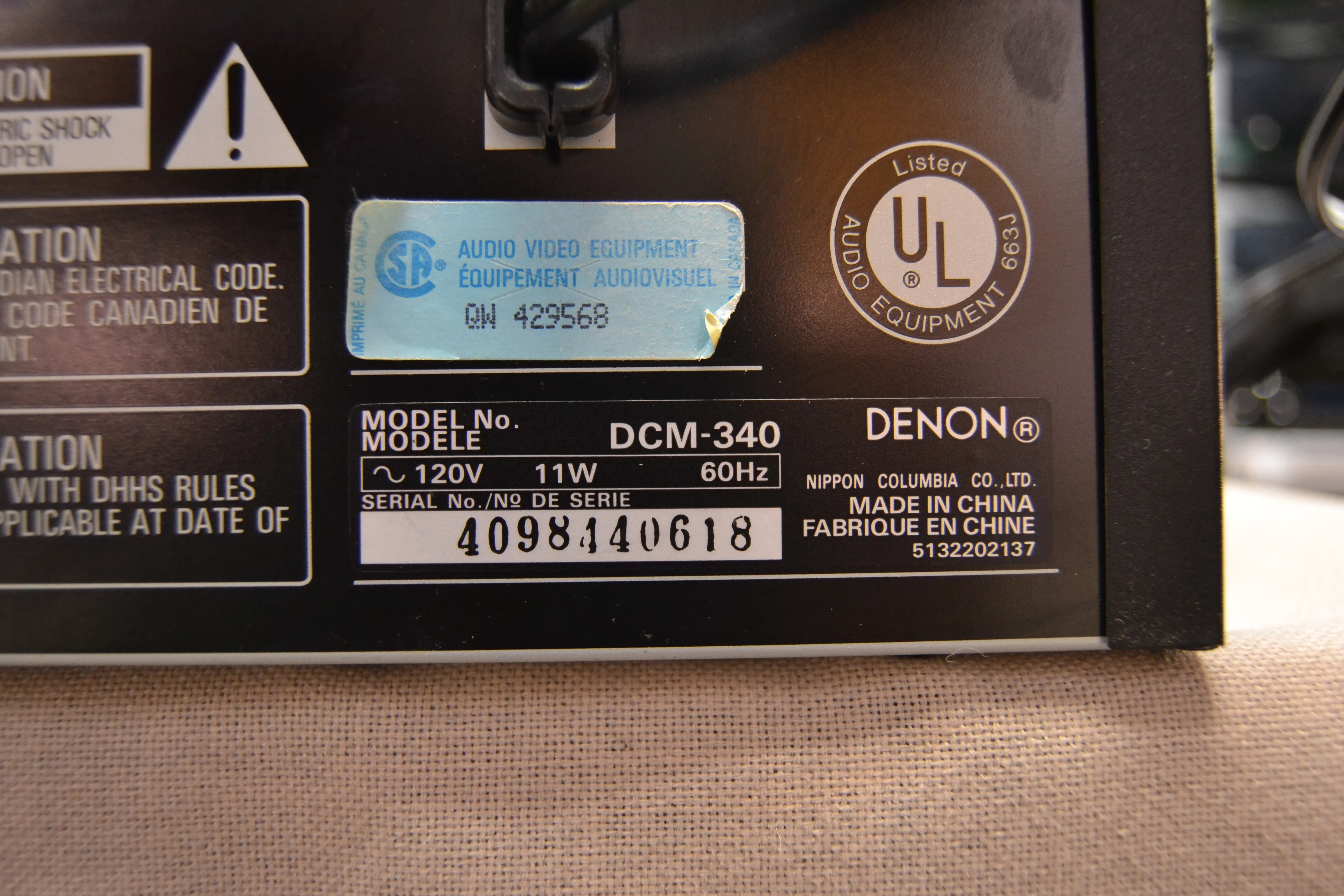 Denon DCM-340 CD Carousel 5 Discs * Remote Control - Image 12