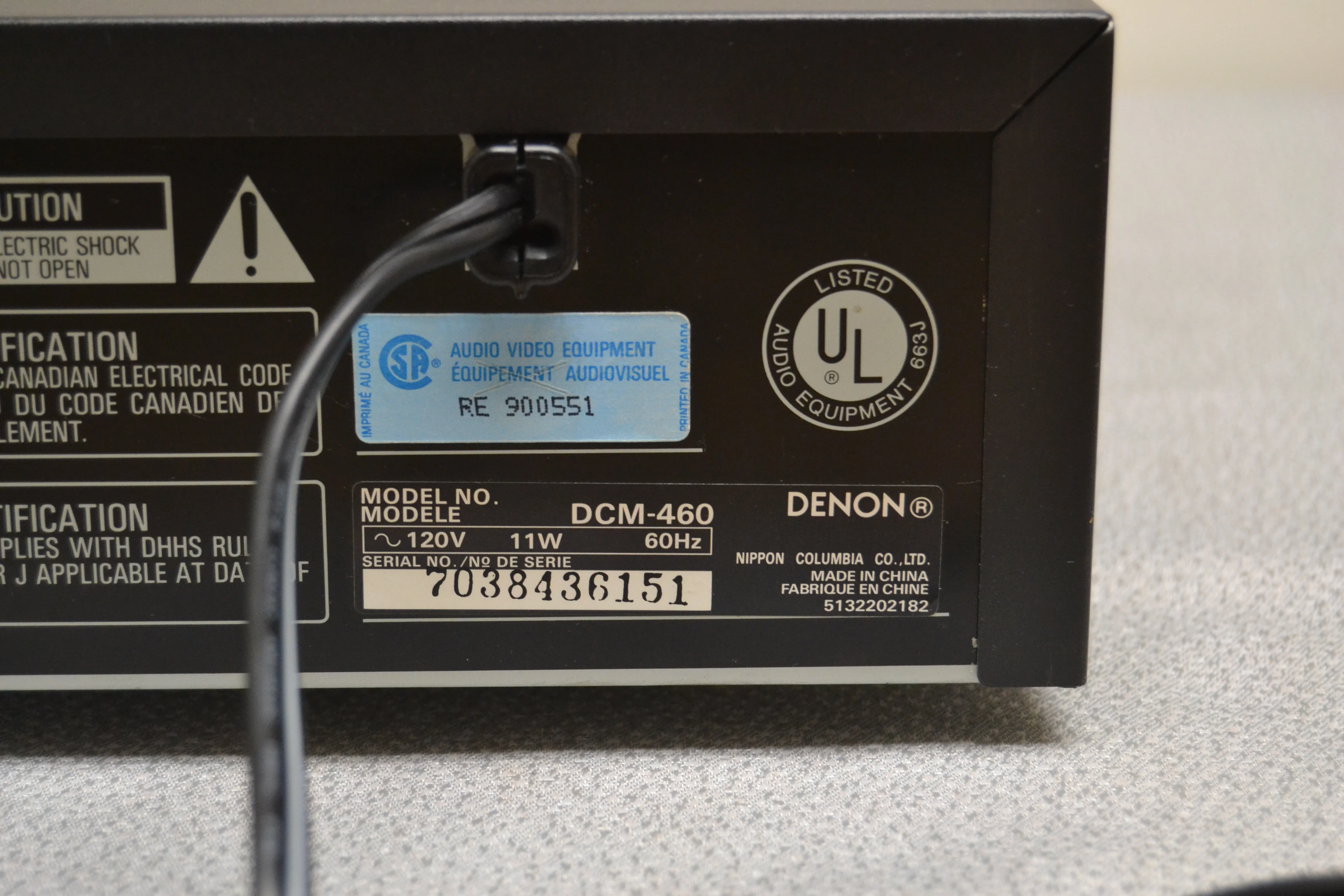 Denon DCM-460 CD Carousel 5 Discs * Remote * Manual - Image 12