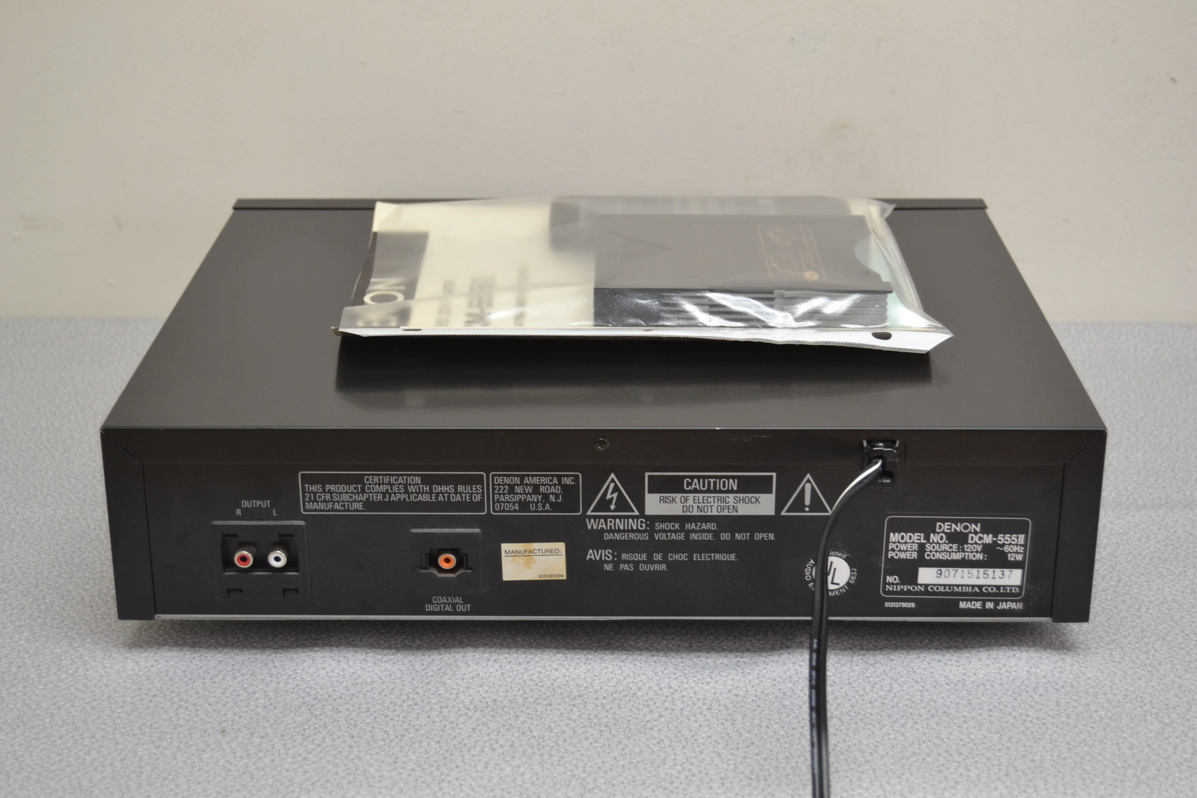 Denon DCM-555II Six Disc Cartridge CD Changer * Remote * 2nd Cartridge * Manual * Serviced * New Belts - Image 12