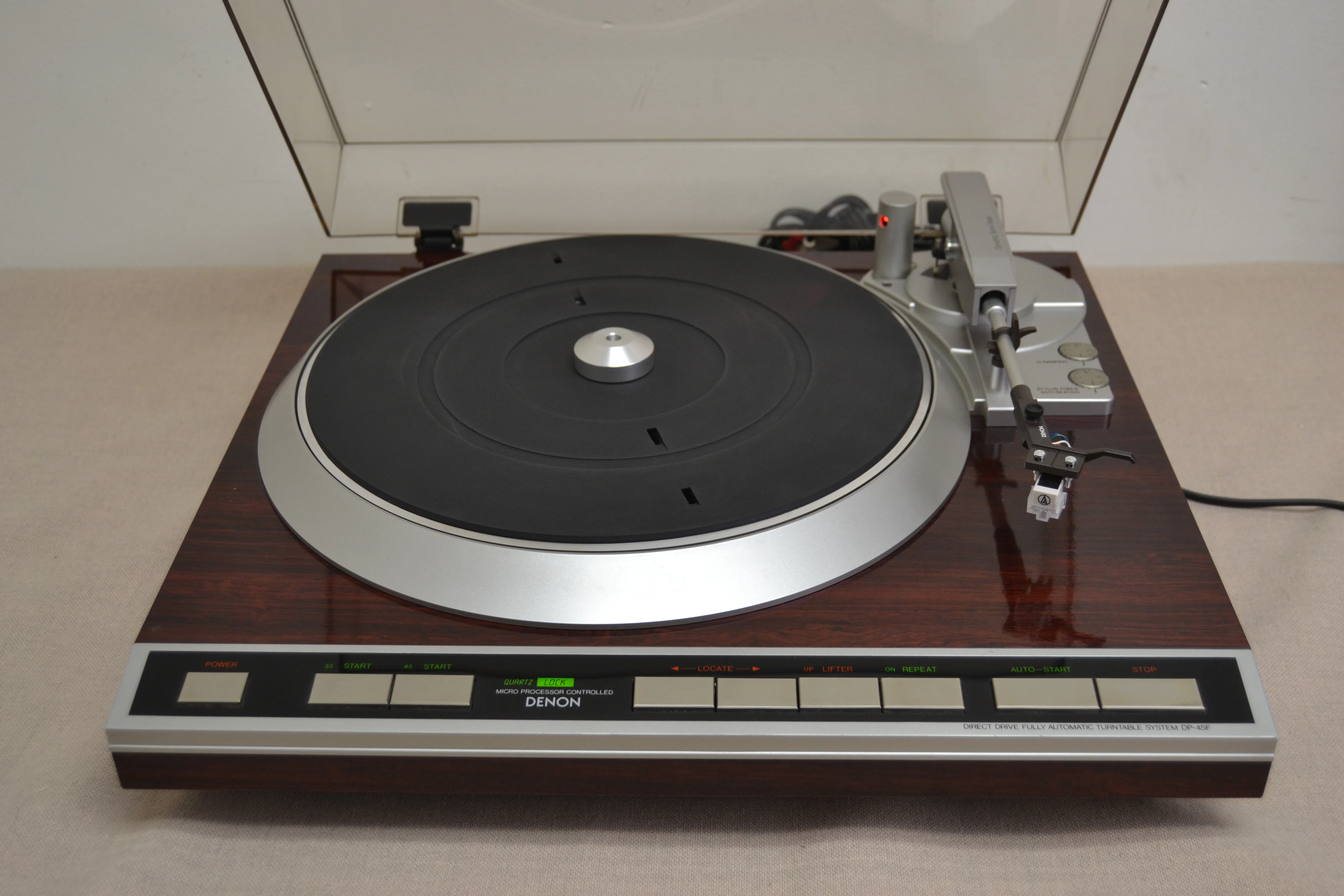 Denon DP45F Direct Drive Turntable * Box * NEW Audio Technica Cartridge - Image 2