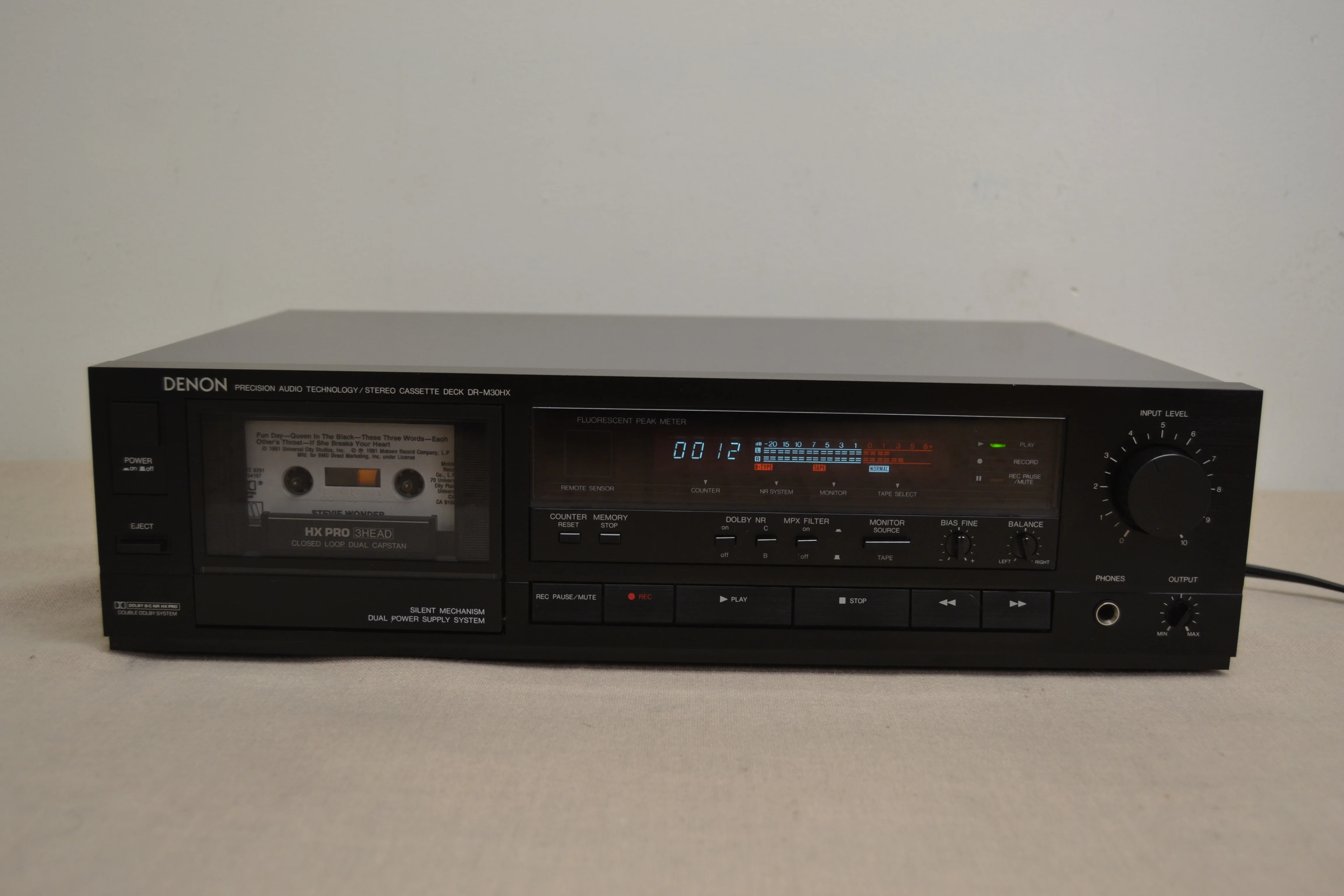 Denon DR-M30HX Single Cassette Deck * 3 Heads * Fully Serviced New Belts *