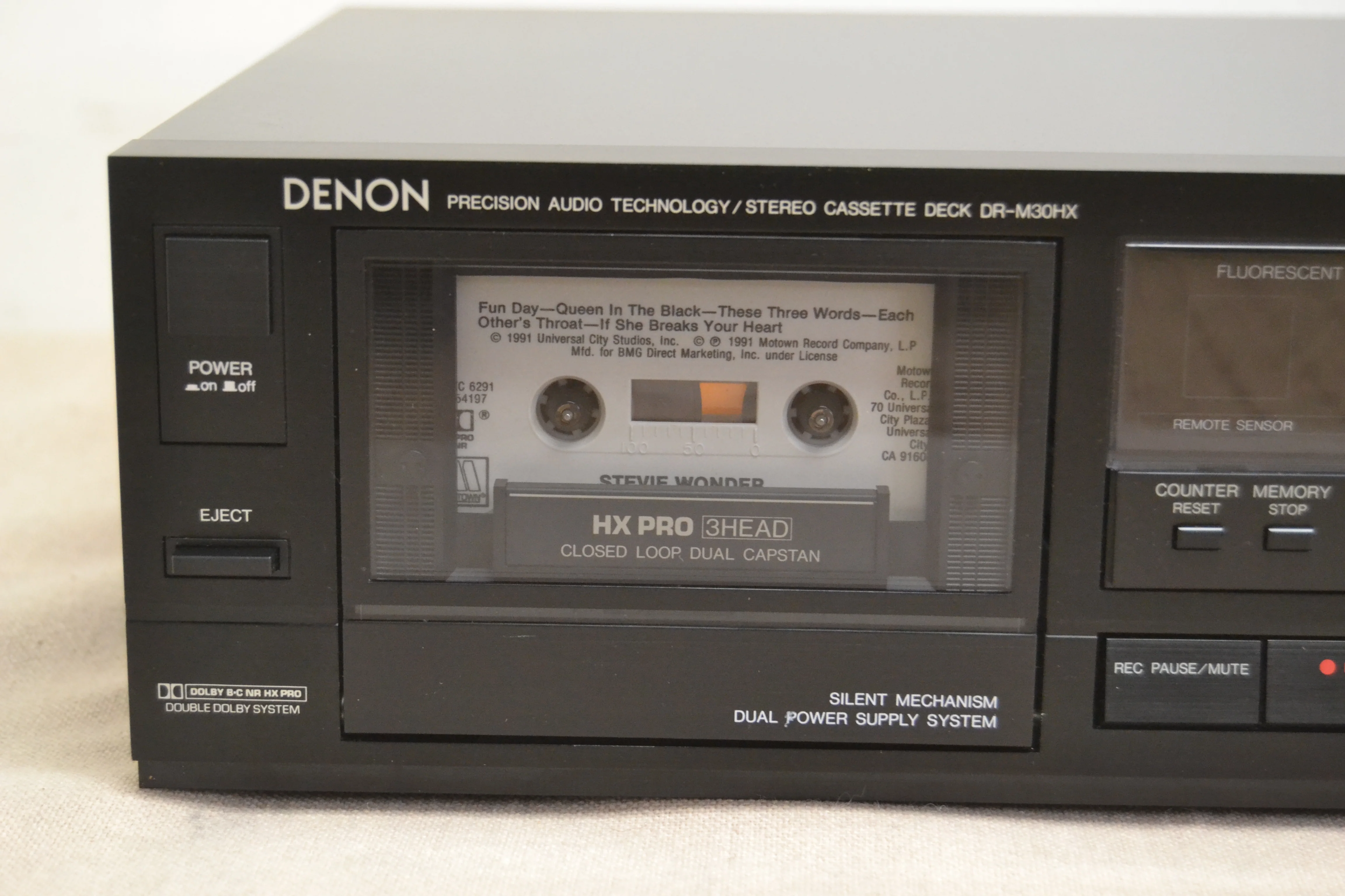 Denon DR-M30HX Single Cassette Deck * 3 Heads * Fully Serviced New Belts * - Image 2