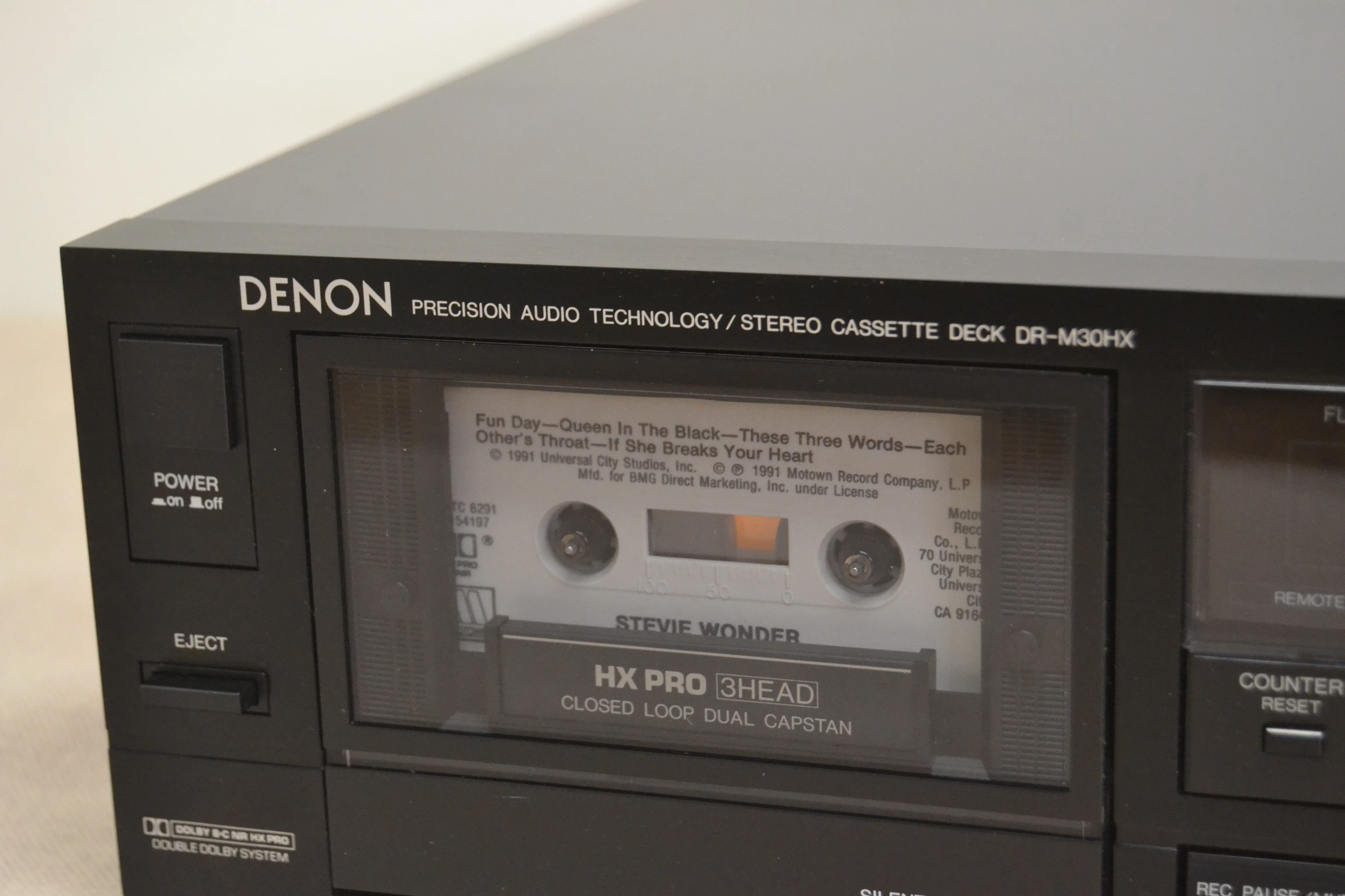 Denon DR-M30HX Single Cassette Deck * 3 Heads * Fully Serviced New Belts * - Image 6