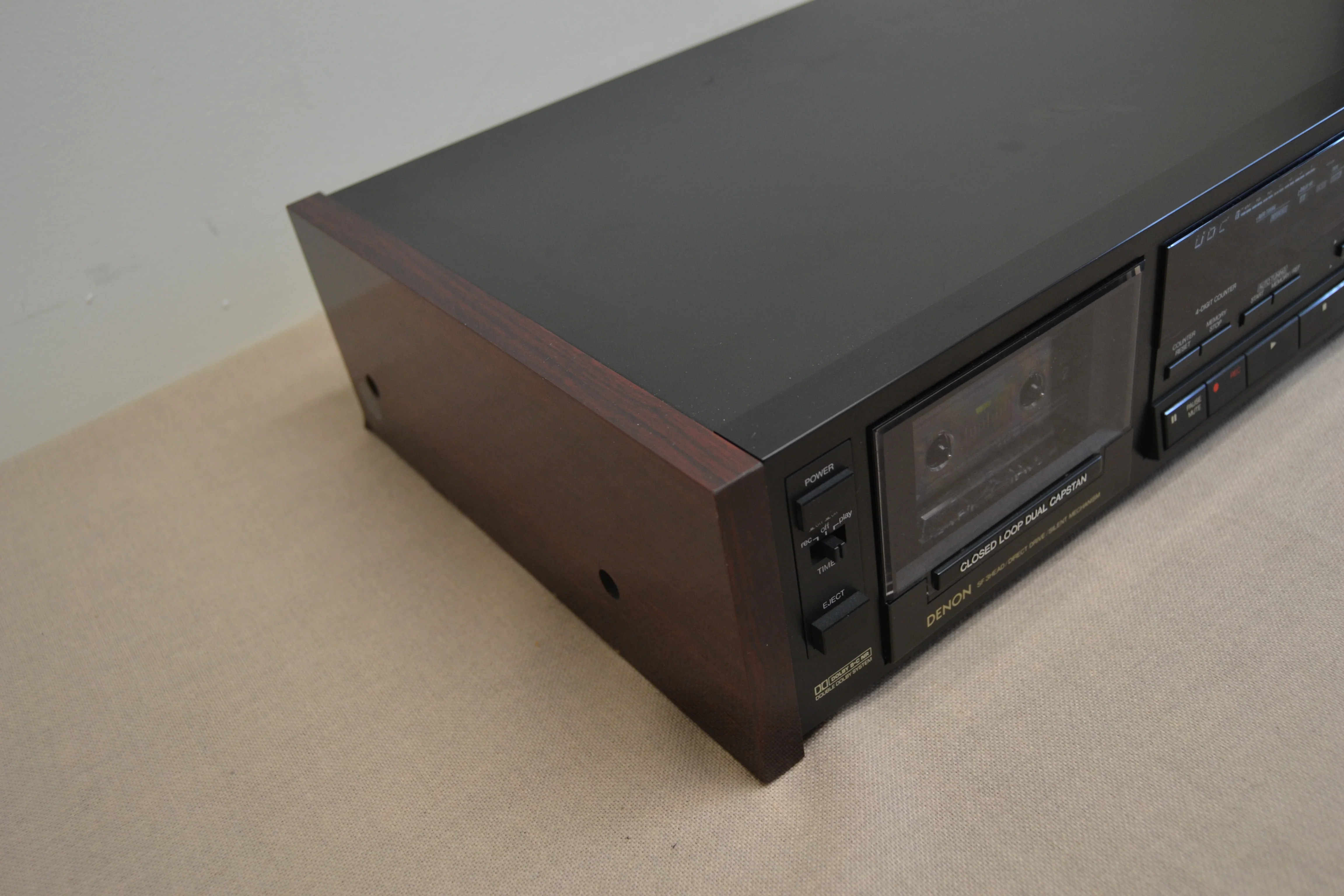 Denon DR-M44 Single Cassette Deck * Wood Grain Panels * 3 Heads - Image 11