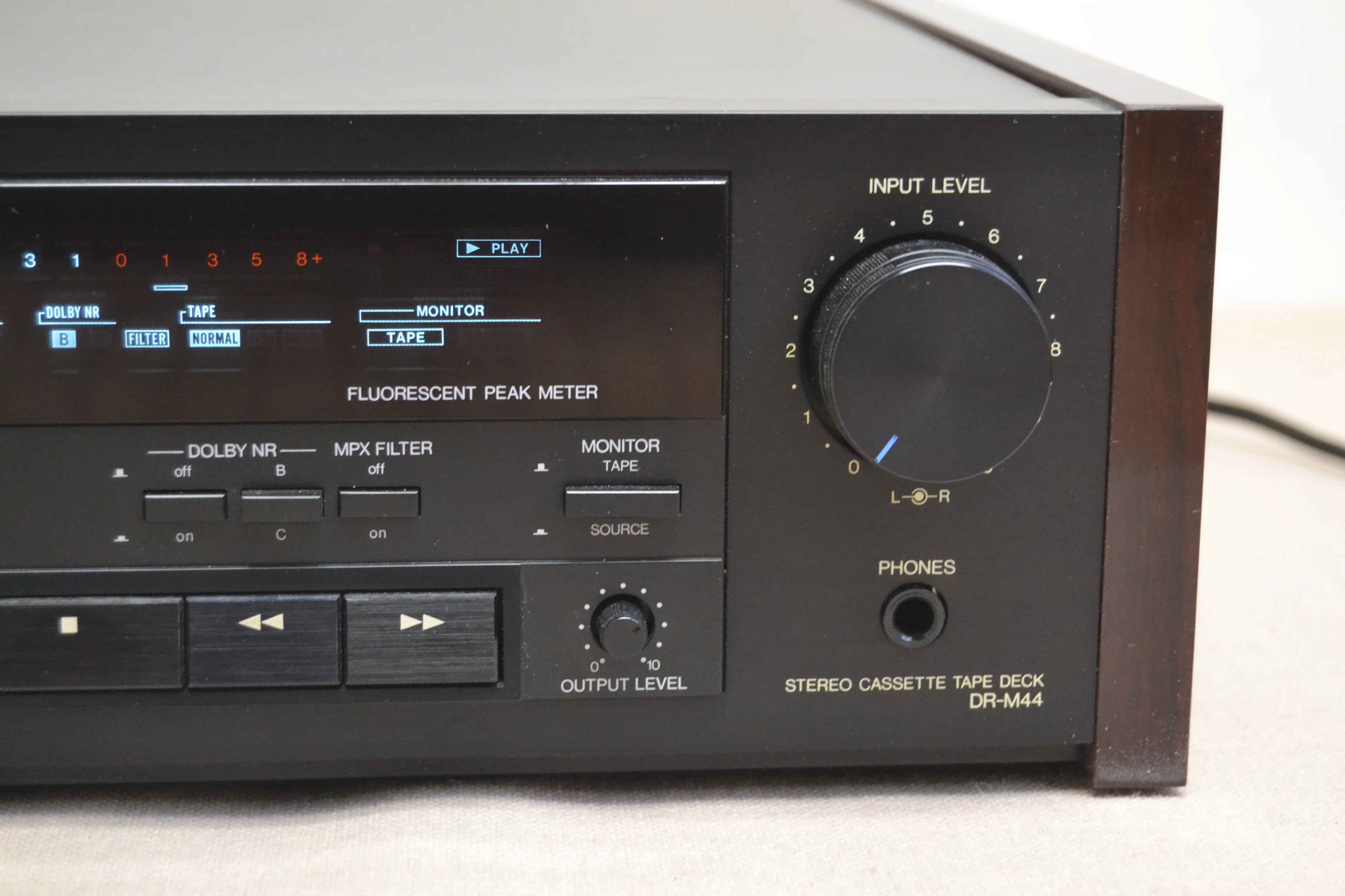 Denon DR-M44 Single Cassette Deck * Wood Grain Panels * 3 Heads - Image 5