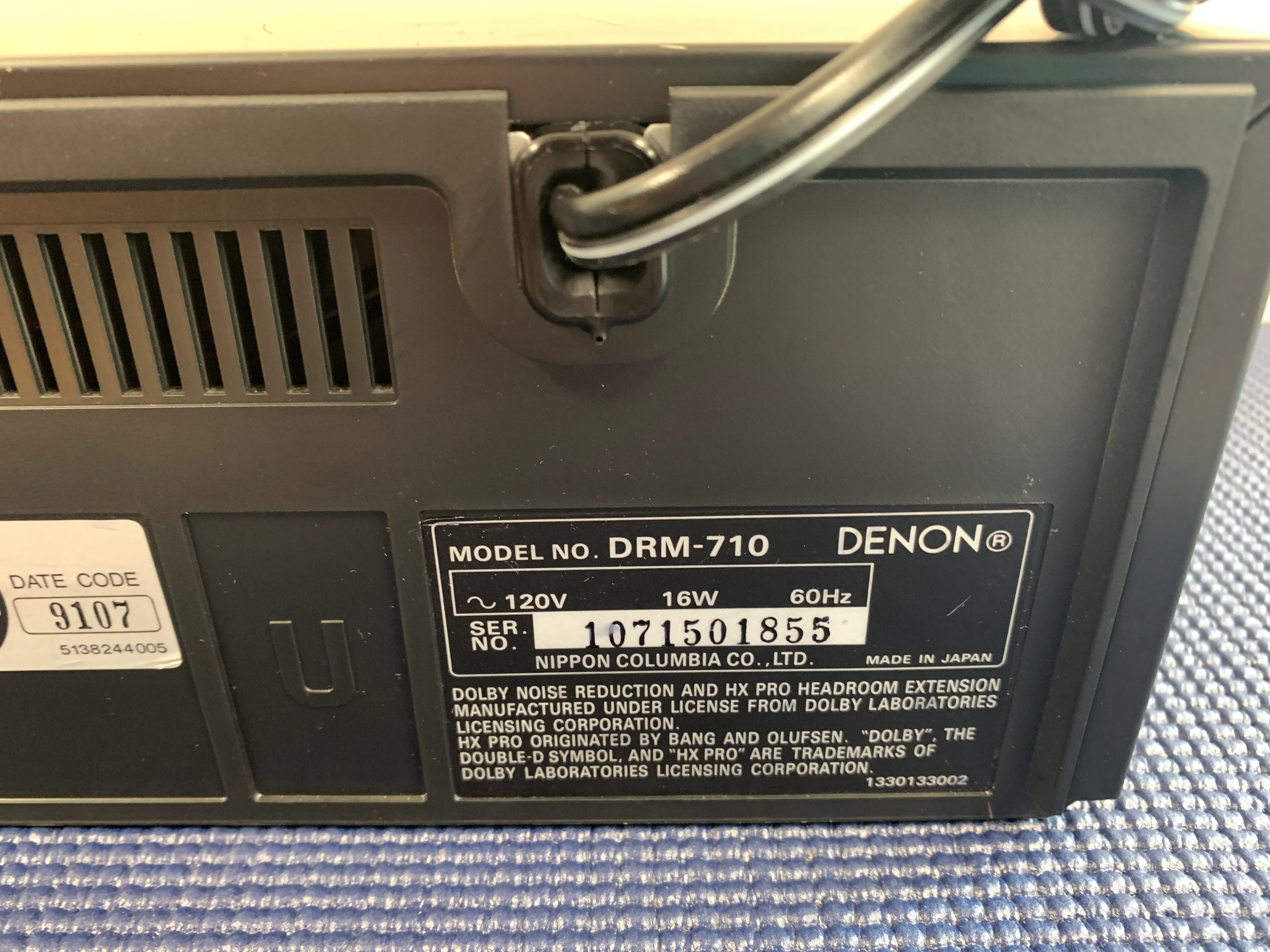 Denon DRM-710 Single Cassette Deck 3 Heads - Image 14