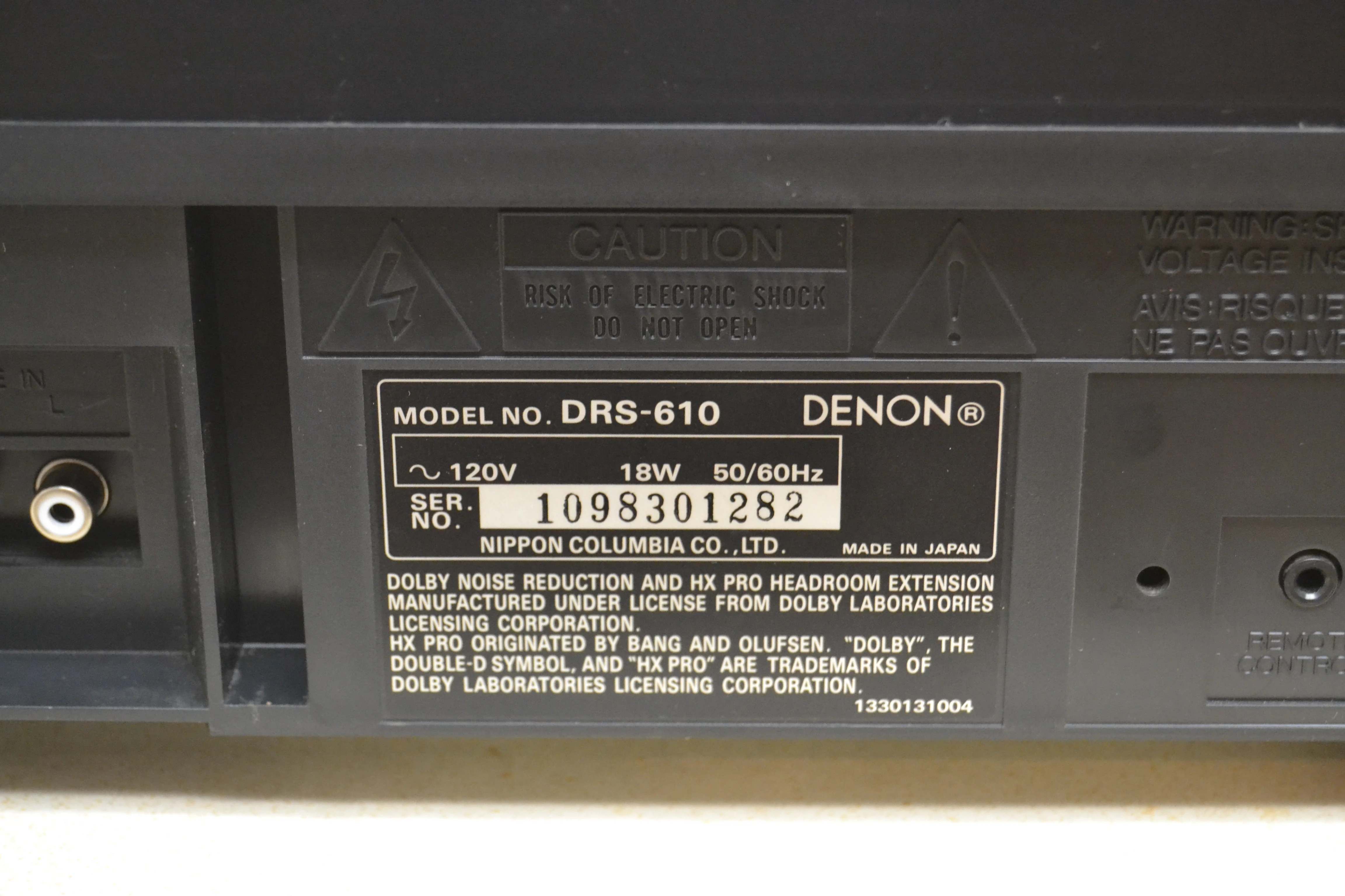 Denon DRS-610 Single Cassette Deck * Box * Fully Serviced * New Belts - Image 13