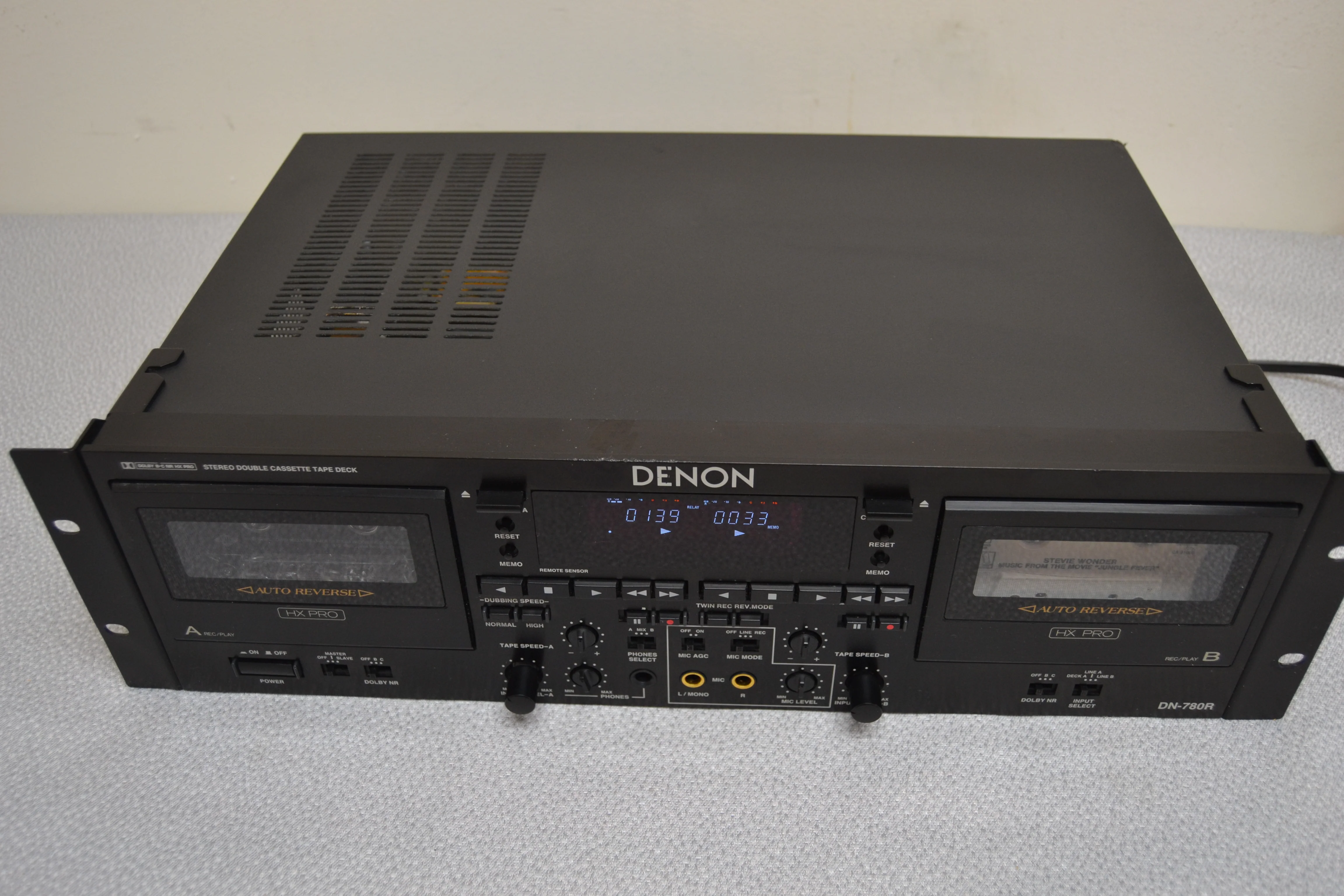 Denon Professional DN-780R Double Cassette Deck with Rack Mount * Fully Serviced - New Belts - Image 8