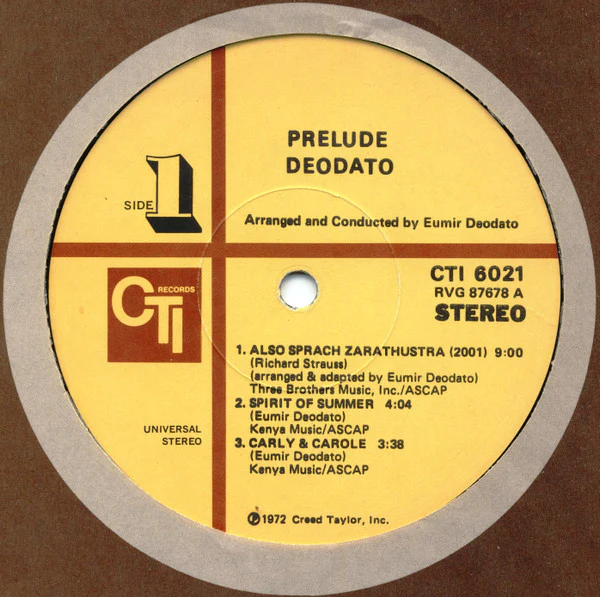 Eumir Deodato - Prelude (LP, Album, Gat) (Very Good Plus (VG+)) - Image 2