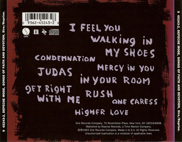 Depeche Mode - Songs Of Faith And Devotion (CD, Album, RE) (Very Good Plus (VG+)) - Image 2