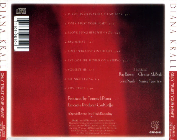 Diana Krall - Only Trust Your Heart (CD, Album) (Very Good Plus (VG+)) - Image 2