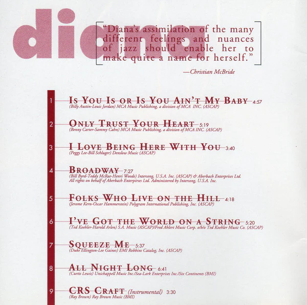 Diana Krall - Only Trust Your Heart (CD, Album) (Very Good Plus (VG+)) - Image 5