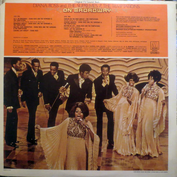 Diana Ross And The Supremes* & The Temptations - On Broadway (LP, Album, Gat) (Very Good Plus (VG+)) - Image 2