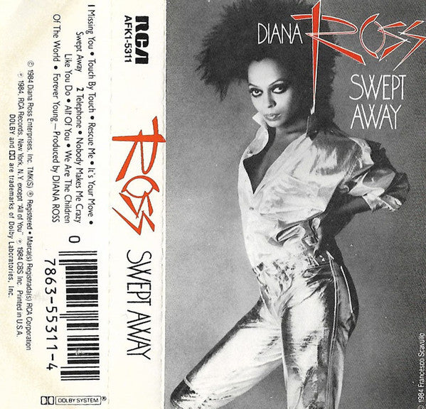 Diana Ross - Swept Away (Cass, Album) (Very Good Plus (VG+))