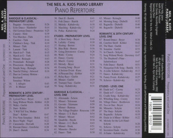 Diane Hidy - Piano Repertoire (CD) (Very Good Plus (VG+)) - Image 3