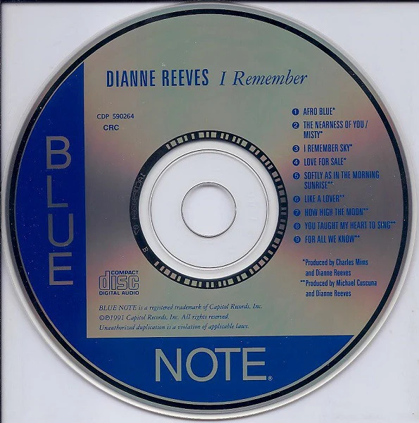Dianne Reeves - I Remember (CD, Album, Club) (Very Good Plus (VG+)) - Image 3