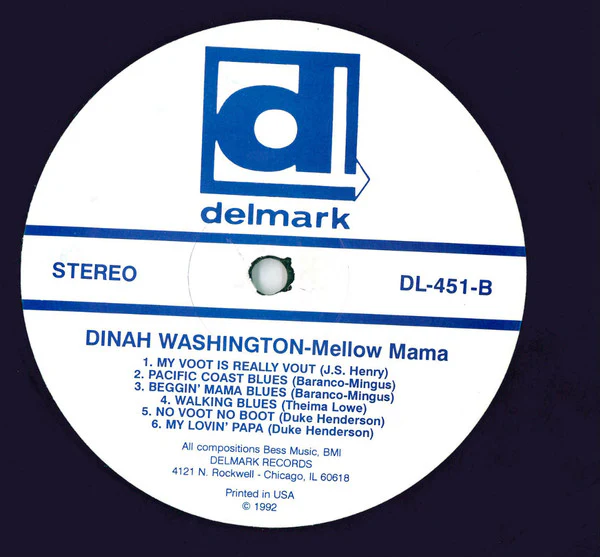 Dinah Washington - Mellow Mama (LP, Album, Comp, Mono) (Very Good Plus (VG+)) - Image 4