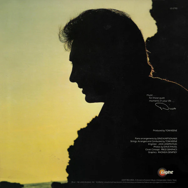 Dino Kartsonakis - Just Piano... Praise II (LP, Album) (Very Good (VG)) - Image 2