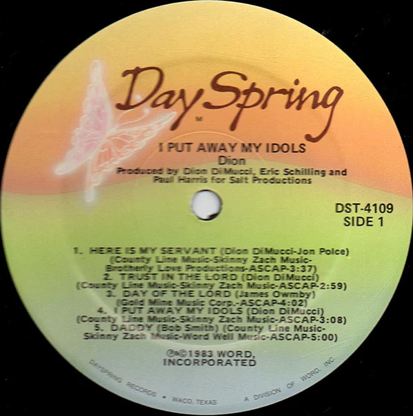 Dion - I Put Away My Idols (LP, Album) (Very Good Plus (VG+)) - Image 3