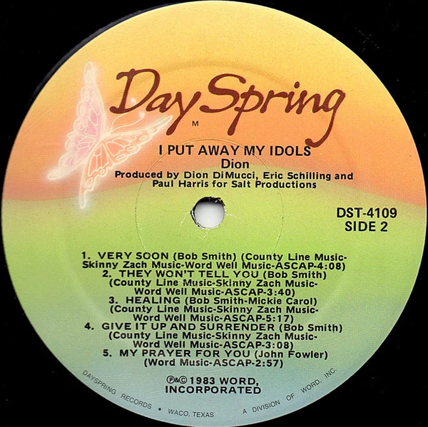 Dion - I Put Away My Idols (LP, Album) (Very Good Plus (VG+)) - Image 4