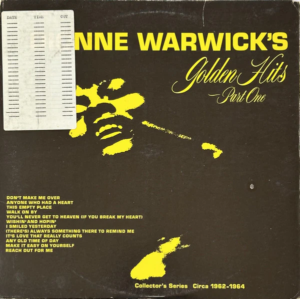 Dionne Warwick - Dionne Warwick's Golden Hits - Part One (LP, Comp, RP, Gat) (Very Good Plus (VG+)) - Image 4