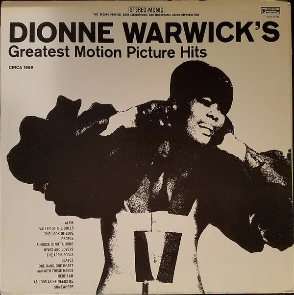 Dionne Warwick - Dionne Warwick's Greatest Motion Picture Hits (LP, Album, Comp, Uni) (Very Good Plus (VG+))