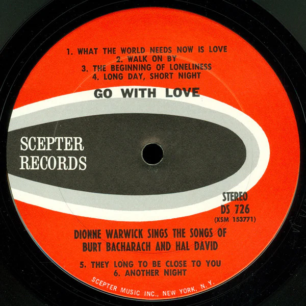 Dionne Warwick - Go With Love (Dionne Warwick Sings The Songs Of Burt Bacharach And Hal David) (2xLP, Comp, Club, Col) (Very Good Plus (VG+)) - Image 3
