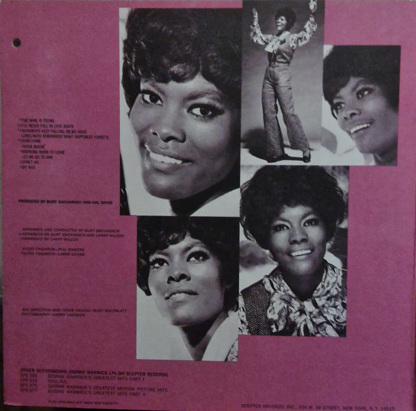 Dionne Warwick - I'll Never Fall In Love Again (LP, Album, RP) (Very Good Plus (VG+)) - Image 3