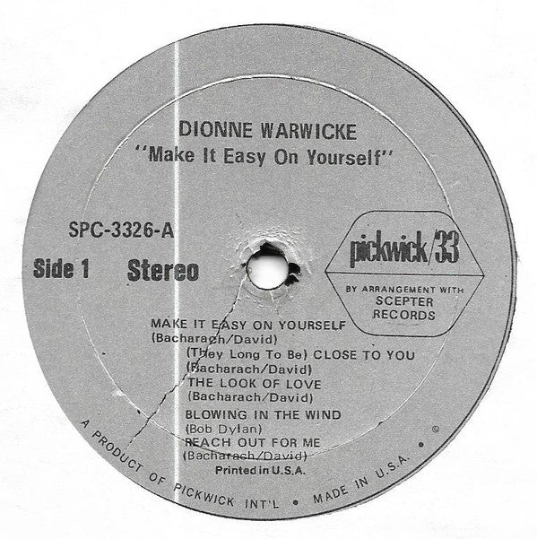 Dionne Warwicke* - Alfie / Make It Easy On Yourself (2xLP, Comp, Gat) (Very Good Plus (VG+)) - Image 5