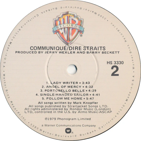 Dire Straits - Communiqué (LP, Album, Win) (Very Good Plus (VG+)) - Image 4