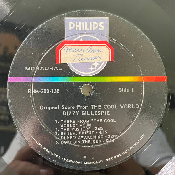Dizzy Gillespie - The Cool World (Original Score) (LP, Mono) (Good Plus (G+)) - Image 3