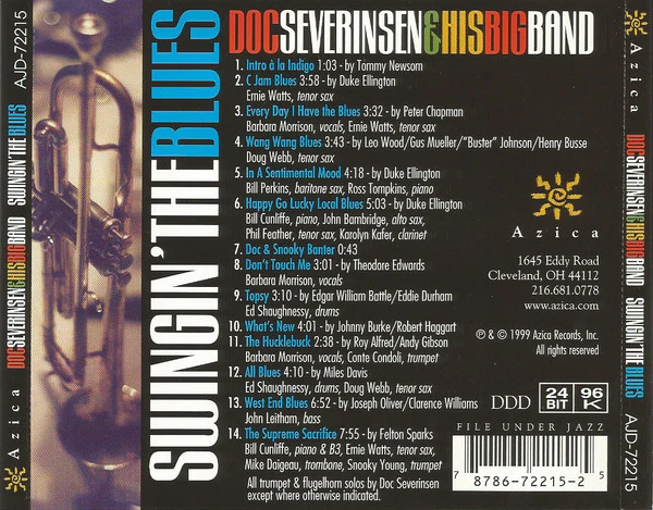 Doc Severinsen And His Big Band - Swingin' The Blues (CD, Album) (Very Good Plus (VG+)) - Image 2