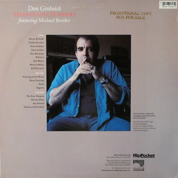 Don Grolnick Featuring Michael Brecker - Hearts And Numbers (LP, Album) (Near Mint (NM or M-)) - Image 2