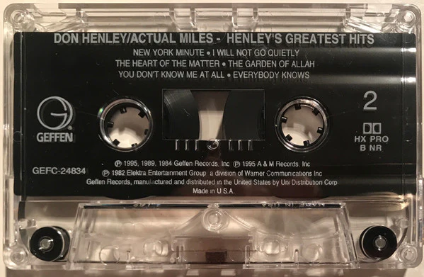 Don Henley - Actual Miles (Henley's Greatest Hits) (Cass, Comp) (Very Good Plus (VG+)) - Image 4