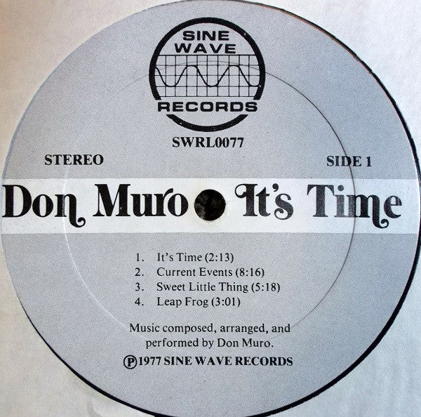 Don Muro - It's Time (LP, Album) (Near Mint (NM or M-)) - Image 3