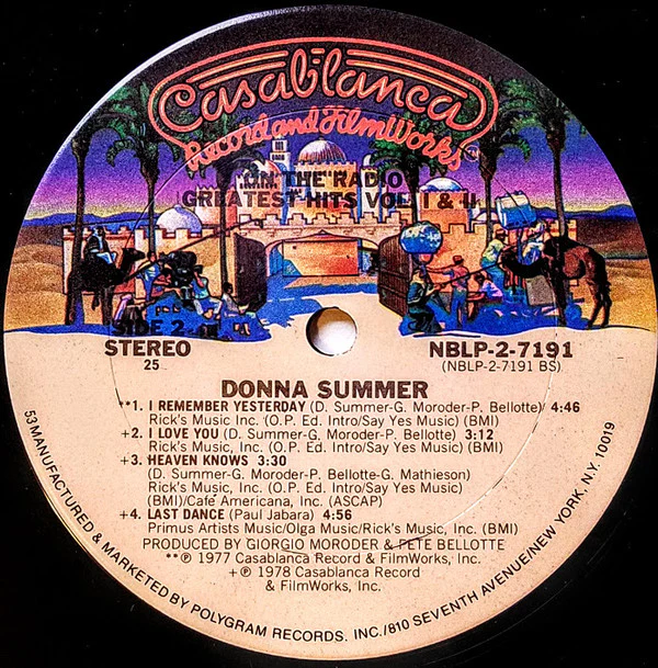Donna Summer - On The Radio: Greatest Hits Vol. 1 & 2 (2xLP, Album, Comp, Club, P/Mixed, San) (Very Good Plus (VG+)) - Image 3
