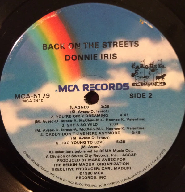 Donnie Iris - Back On The Streets (LP, Album, Glo) (Near Mint (NM or M-)) - Image 4