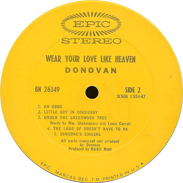 Donovan - Wear Your Love Like Heaven (LP, Album, Pit) (Very Good Plus (VG+)) - Image 4