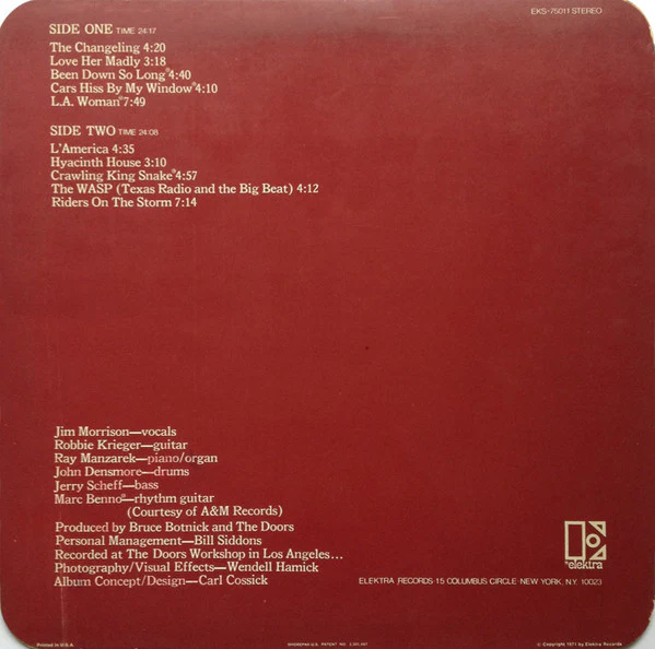 Doors* - L.A. Woman (LP, Album, Pit) (Good Plus (G+)) - Image 2