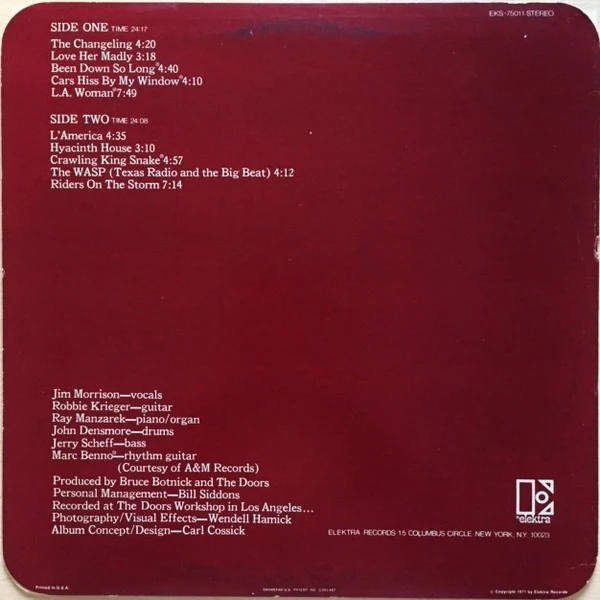 The Doors - L.A. Woman (LP, Album, Pit) (Very Good Plus (VG+)) - Image 3
