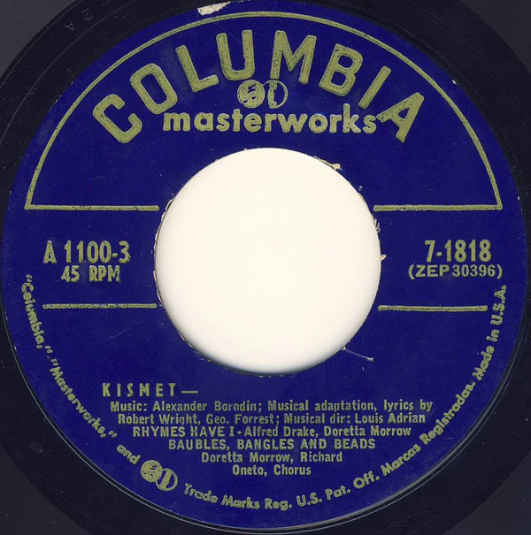 Doretta Morrow, Joan Diener, Henry Calvin, Richard Kiley, Alfred Drake - Kismet (4x7", Album, EP + Box) (Very Good Plus (VG+)) - Image 3