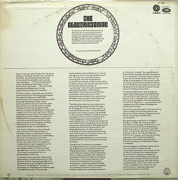 Douglas Leedy - The Electric Zodiac (LP, Album) (Very Good Plus (VG+)) - Image 2