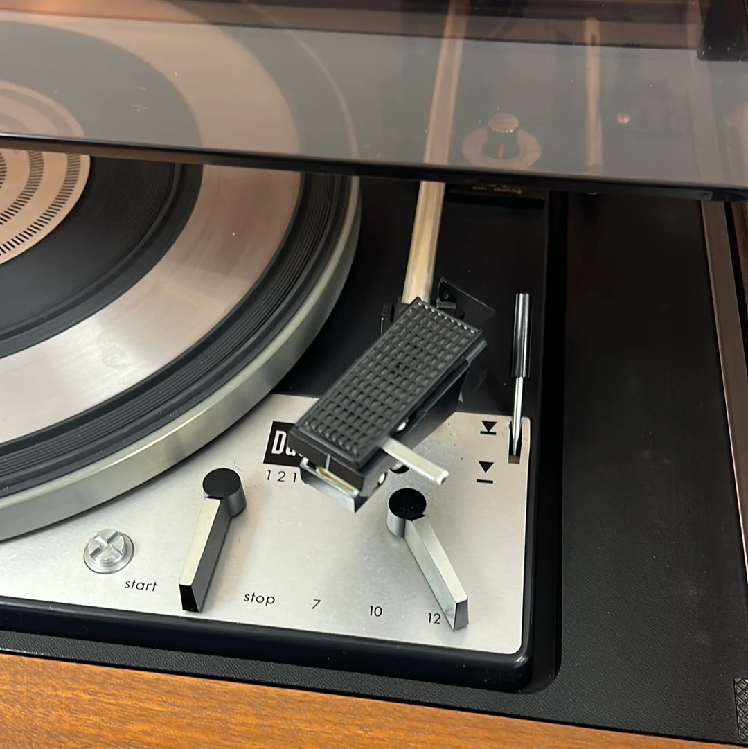 Dual 1218 Turntable with Dual Plinth & CH21 Sliding Dust Cover * Shure M91 * Super Rare ! - Image 3