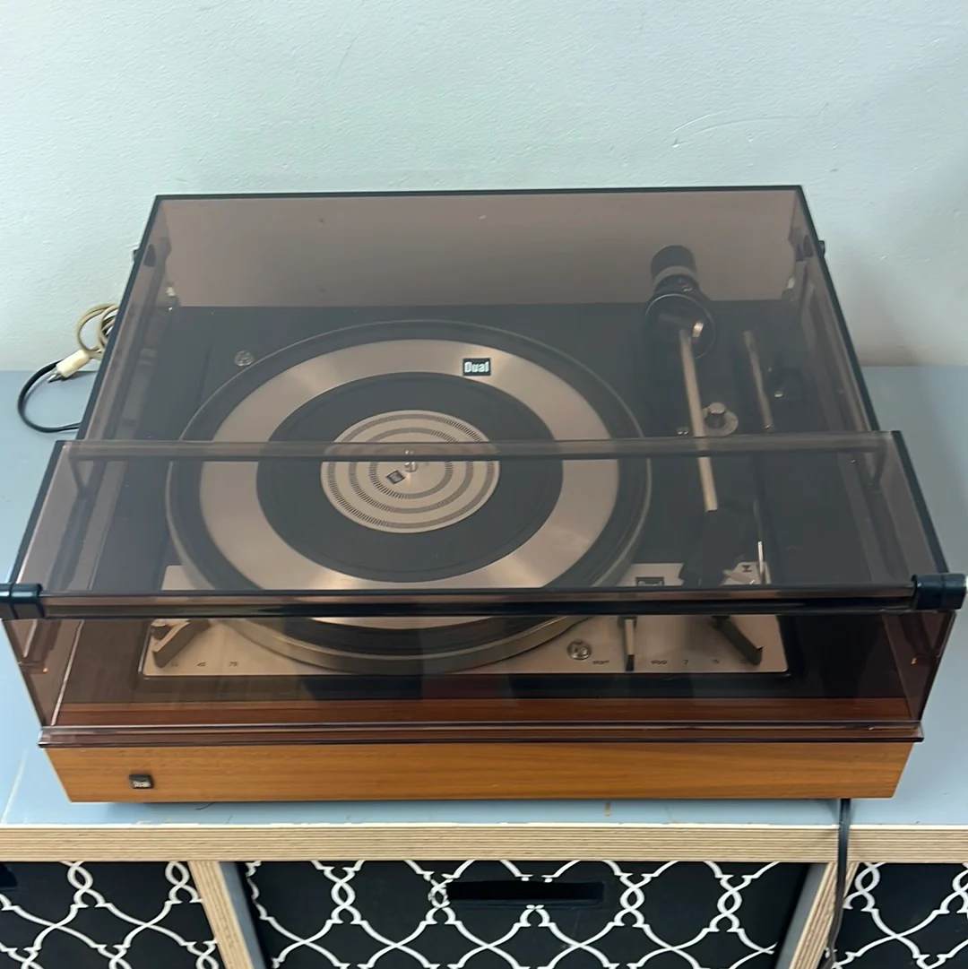 Dual 1218 Turntable with Dual Plinth & CH21 Sliding Dust Cover * Shure M91 * Super Rare ! - Image 5