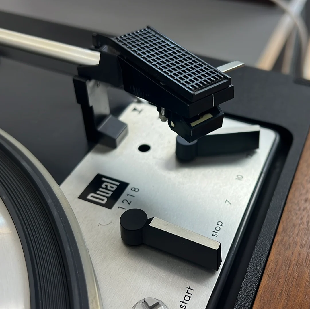Dual 1218 Turntable with Dual Plinth & CH21 Sliding Dust Cover * Shure M91 * Super Rare ! - Image 7